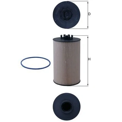 Abbildung von MAHLE ORIGINAL KX 657D Kraftstofffilter Filtereinsatz MAN: TGX, TGS II,