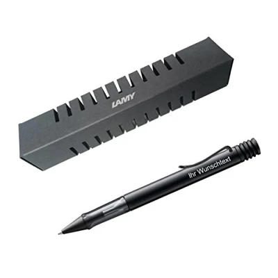 Abbildung von Lamy Kugelschreiber Al star Modell 271, inkl. Laser Gravur, Farbe schwarz (black)