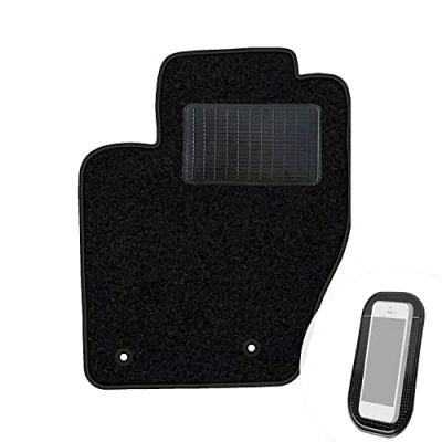 Abbildung von moto MOLTICO Fahrer Fußmatte Auto Velours Fahrerseite Autoteppiche Schwarz Fahrermatte 1 teilig passend für Peugeot 307 2001 2008