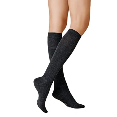 Abbildung von KUNERT Damen Kniestrümpfe Soft Wool Cotton weich Anthrazitmel 4050 35 38
