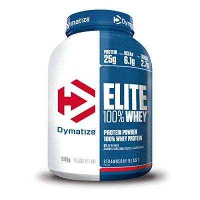 Abbildung von Dymatize Elite 100% Whey Strawberry Blast 2170g High Protein Low Sugar Powder