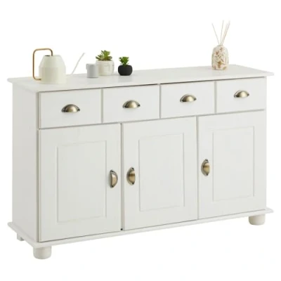Abbildung von IDIMEX Sideboard Colmar Anrichte, Kiefer massiv, in weiß, Landhausstil