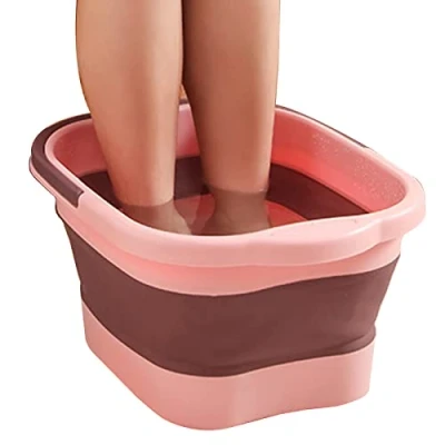 Abbildung von Fussbadewanne Klappbar,Fusswanne Fussbad,Pediküre Fuß,Fussbadewanne Mit Massage, Fußwanne Pool, Tragbares Fussbad, Faltbares Fuß Henkel Helfen Beim Schlafen