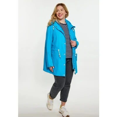 Abbildung von SCHMUDDELWEDDA Damen Curvy Regenmantel 42/44 / Zyanblau 100% Polyester