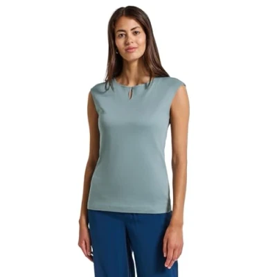 Abbildung von STREET ONE Damen 3227152 Shirt mit Cut Out, Arona Blue, 38