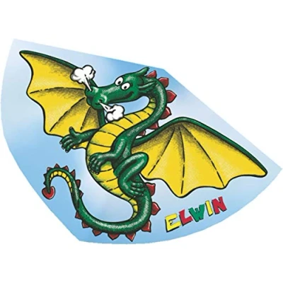 Abbildung von Günther Flugspiele 1181 Einleiner Drachen Elwin, ca. 92 x 62 cm, Kinderdrachen aus robuster PE Folie, für Kinder ab 4 Jahren, inkl. Griff und Drachenschnur