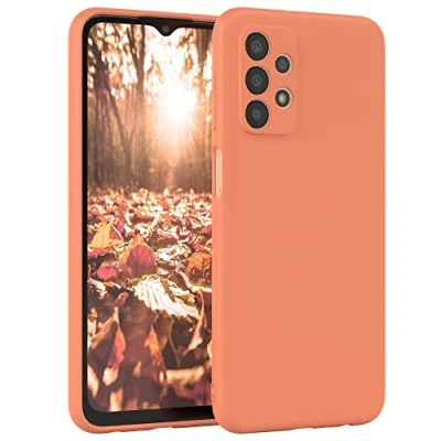 Abbildung von EAZY Case Silikonhülle für Samsung Galaxy A23 5G Hülle Silikon Orange weich stoßfeste Handyhülle Schutzhülle mit Kameraschutz Dünn Premium Schutz Cover TPU Phone Bumper in