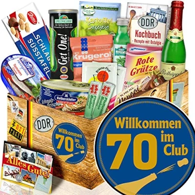 Abbildung von Wilkommen im Club 70 ++ DDR Spezialitäten Geschenke zum 70. Geburtstag