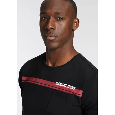 Abbildung von Bruno Banani Langarmshirt, Mit Brusttasche und Frontprint