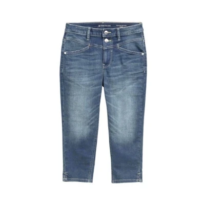 Abbildung von TOM Tailor KATE Capri Jeans Shorts, Damen, Größe: 28, Light stone wash denim