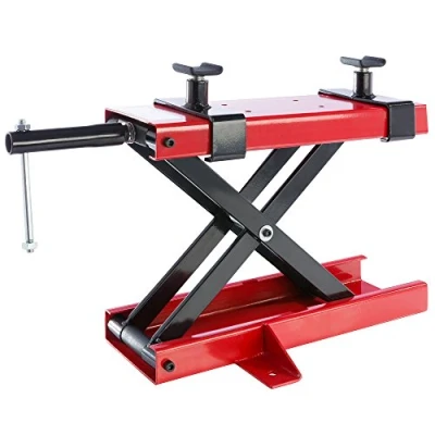 Abbildung von Arebos Motorradheber Motorrad Hebebühne 500kg Rot Spindelantrieb 95 bis 375 mm Höhenverstellbar