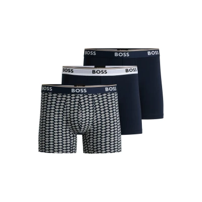 Abbildung von BOSS Power 3 PACK Panties, Herren, Größe: Large, Black/dark blue