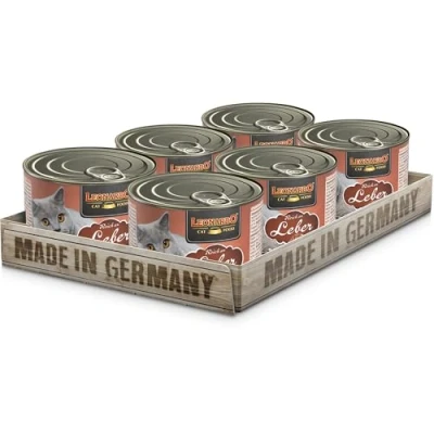 Abbildung von LEONARDO Nassfutter [6x200g Leber] Getreidefreies für Katzen Feuchtfutter Alleinfutter aus der Dose
