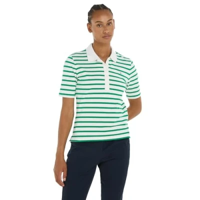 Abbildung von Tommy Hilfiger Poloshirt 1985 REG PIQUE STRIPE POLO SS mit dezenter Logostickerei