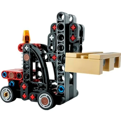 Abbildung von LEGO® Konstruktionsspielsteine Lego Gabelstapler mit Palette
