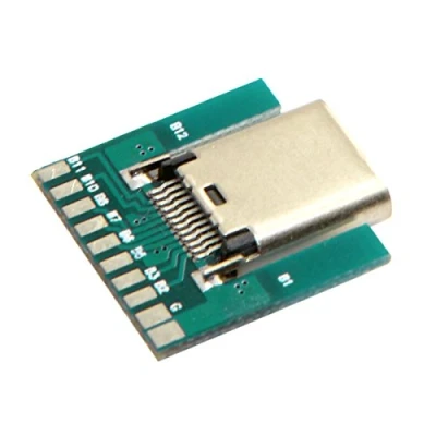 Abbildung von Cablecc 24 poliger USB 3.1 Typ C Stecker &amp; Buchse Anschluss SMT mit PC Platine 1 Set