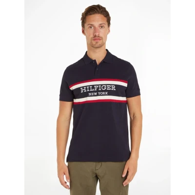 Abbildung von Tommy Hilfiger Monotype Poloshirt, Herren, Größe: XL, Desert sky