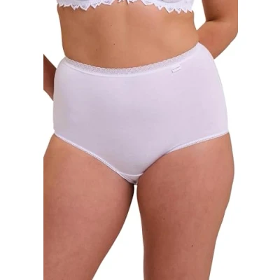 Abbildung von Sans Complexe Damen Classique Coton B Bikinislip, Weiß + Weiß, 42