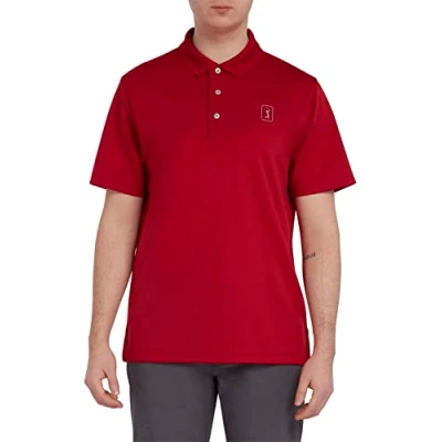 Abbildung von PGA Herren Airflux Solid Mesh Polo Polohemd, Chilischote, XL
