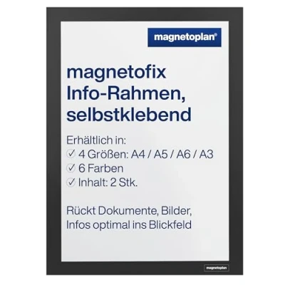 Abbildung von magnetoplan Magnetrahmen selbstklebend A4 schwarz