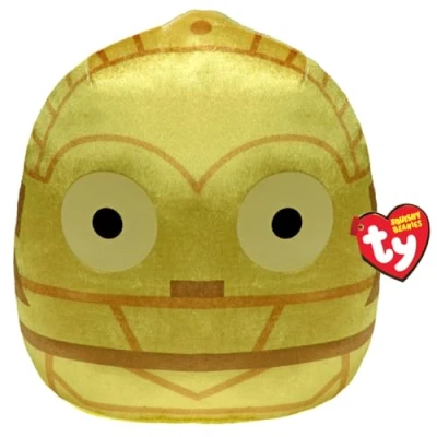 Abbildung von TY C 3PO Star Wars Squishy Beanie 10&quot; Weiches Plüschtier für Kinder, Babyspielzeug, Sammler Teddy, Kuscheltiere