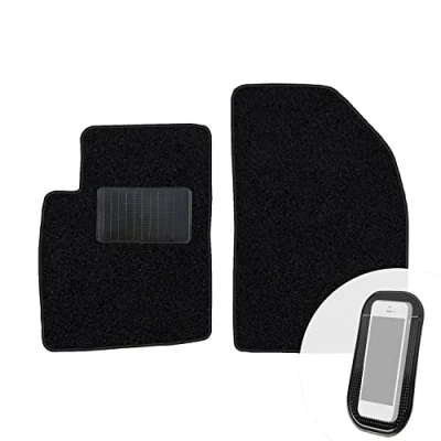 Abbildung von moto MOLTICO Vorne Fußmatten Auto Velours Autoteppiche Schwarz Automatten Set 2 teilig passend für Ford Fiesta V Fusion 2005 2008