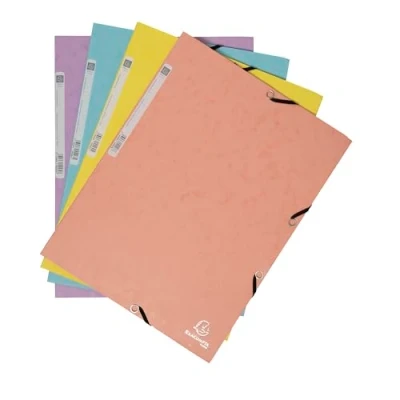 Abbildung von Exacompta 55560E, Konventioneller Dateiordner, A4, Pressspan, Gemischte Farben, Blau, Koralle, Grün, Malve, Gelb, 250 Blätter, 400 g/m²