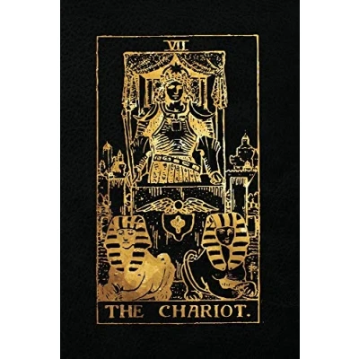 Abbildung von The Chariot: 120 blank pages, Chariot Tarot Card Notebook Black and Gold Sketchbook, Journal, Diary (Tarot Notebooks)