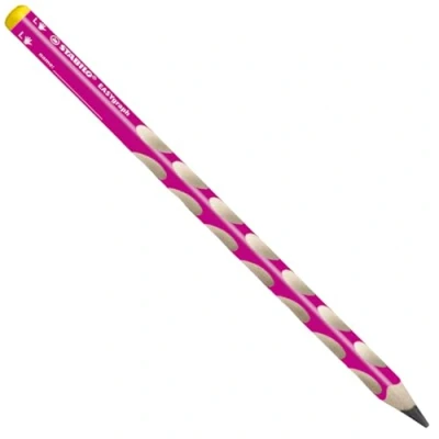 Abbildung von Ergonomischer Dreikant Bleistift für Linkshänder STABILO EASYgraph in pink Einzelstift Härtegrad HB