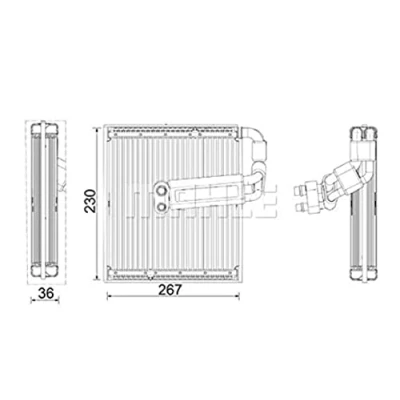 Abbildung von MAHLE ORIGINAL AE 26 000P Verdampfer mit Dichtungen ohne Expansionsventil