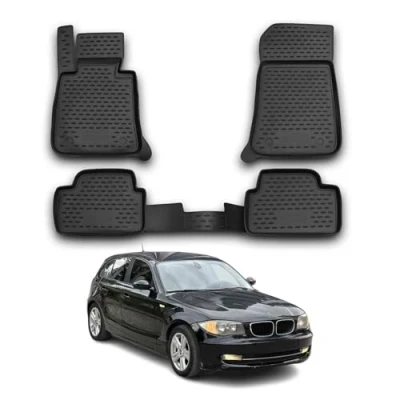 Abbildung von OMAC 1206445 Fußmattensatz Gummi, TPE (thermoplastischer Elastomer) 4 schwarz BMW: 1 Schrägheck