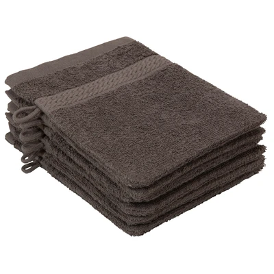 Abbildung von my home Handtuch Set Juna, hier als und Serie erhältlich, Duschtücher, Handtücher, (6 St), Gästetücher, Waschhandschuhe, mit Bordüre, Uni Farben, weich