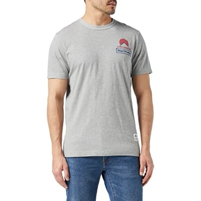 Abbildung von Kings of Indigo Herren Darius T Shirt, Grau (Grey Melee Fuji 7004), Large (Herstellergröße:L)