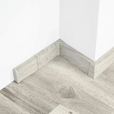 Abbildung von [DQ PP] 1 x Innenecke 55mm PVC Eiche Chillout Laminatleisten Fussleisten aus Kunststoff Laminat Dekore Fußleisten