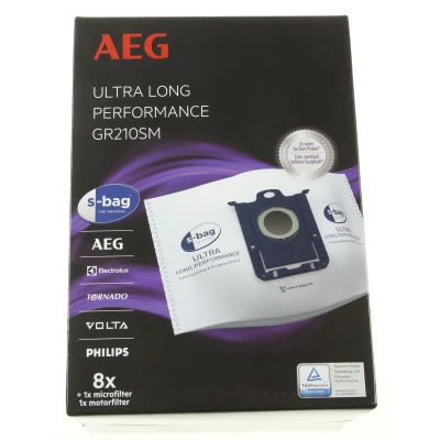 Abbildung von Electrolux AEG 9001688366 Staubsaugerbeutel Staubsauger GR210SM 8 s bags ultra long performan + je 1 micro und motorfilter