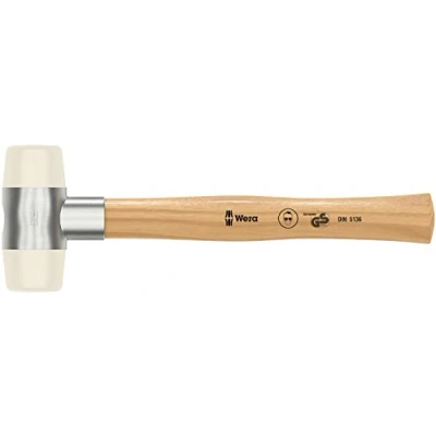 Abbildung von Wera 05000330001, Rückschlagfreier Hammer, Nylon, Holz, Beige, 26,5 cm, 117 mm