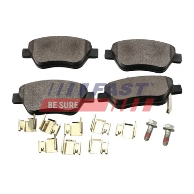 Abbildung von FAST FT29565 Bremsbelagsatz Vorderachse mit Bremssattelschrauben OPEL: Corsa D Schrägheck, Adam, FIAT: Panda II Doblo I Cargo