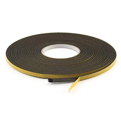 Abbildung von GleitGut Filzband selbstklebend schwarz Länge: 3 m auf der Rolle Filzklebeband Meterware Breite: 10 mm Filzstärke: