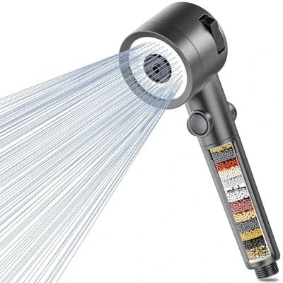Abbildung von Magichome Duschkopf mit Filter in 20 Schichten Hochdruck Handbrause 3 Strahlarten Wassersparend Sparduschkopf für Entfernen vom harten Wasser, Rest Chlor, Bakterien und Schwermetall