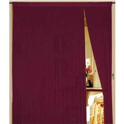 Abbildung von Kaikoon Fadenvorhang Vorhang Fadenstore Fadengardine Messe 90 cm x 240 Bordeaux NEU