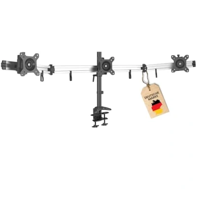 Abbildung von HFTEK 3 Fach Monitorarm Tischhalterung für Bildschirme von 15 27 Zoll mit VESA 75/100 (MP230C L)