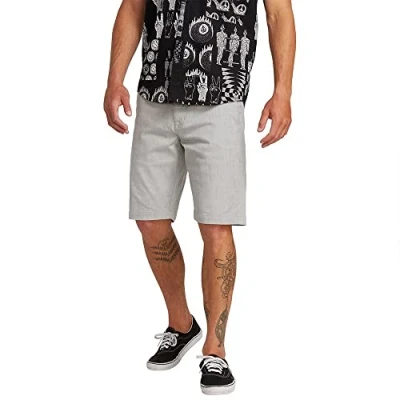 Abbildung von Volcom Herren Chino Shorts mit moderner Passform, GRAU, 47