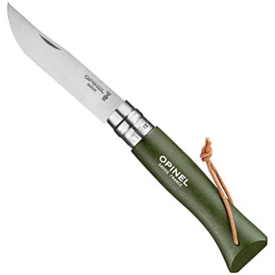 Abbildung von Herbertz Jul. C GmbH Opinel 8 mit Lederriehm. Khaki