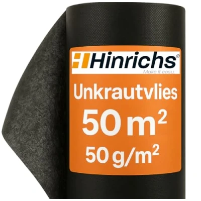 Abbildung von Hinrichs Unkrautvlies 50m Gartenvlies Wasserdurchlässig 50m,