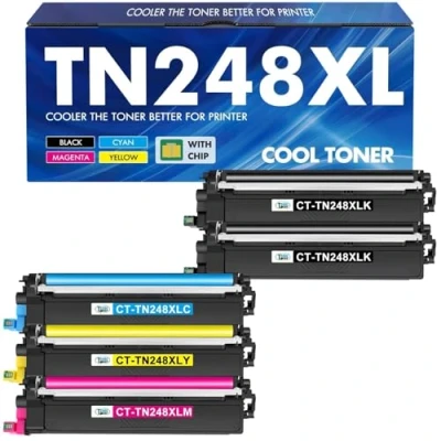 Abbildung von 5er Pack TN248 TN 248 248XL Toner Kompatibel für Brother TN248XL 248CMYK MFC L3760CDW DCP L3560CDW L3740CDWE L8390CDW HL L3240CDW L3740cdw L3220cwe L3520cdw