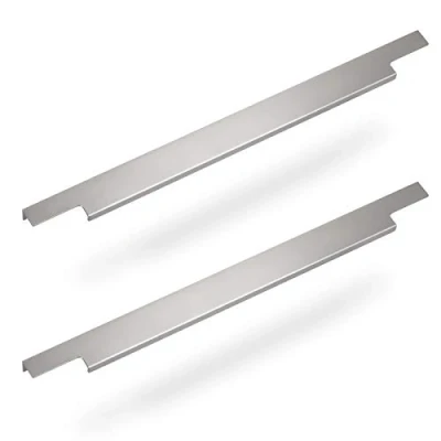 Abbildung von SO TECH® Möbelgriff BLANKETT Slim Chrom matt, Profilgriff für rückseitige Verschraubung (2 St), Griffleiste 145mm, wird an die Frontinnenseite verschraubt, Aluminium