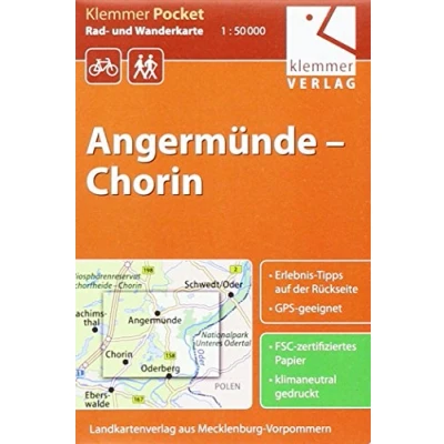Abbildung von Klemmer Pocket Rad und Wanderkarte Angermünde Chorin: GPS geeignet, Erlebnis Tipps auf der Rückseite, 1:50000