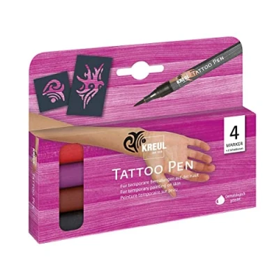 Abbildung von Kreul Bastelfarbe Tattoostift Tribals 4er Set Tattoo Pen