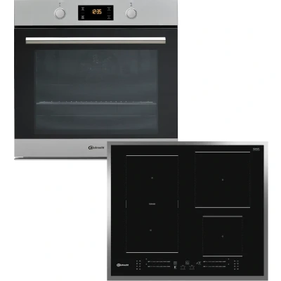 Abbildung von BAUKNECHT Backofen Set &quot;BAKO 900 PYRO IND F&quot;, BAR2 KP8V2 IN, mit 2 fach Teleskopauszug, Pyrolyse Selbstreinigung, PowerHeißluft