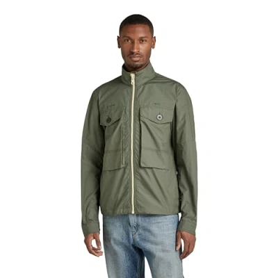 Abbildung von G Star LONG Pocket Track Overshirt Übergangsjacke, Herren, Größe: Small, Lt hunter